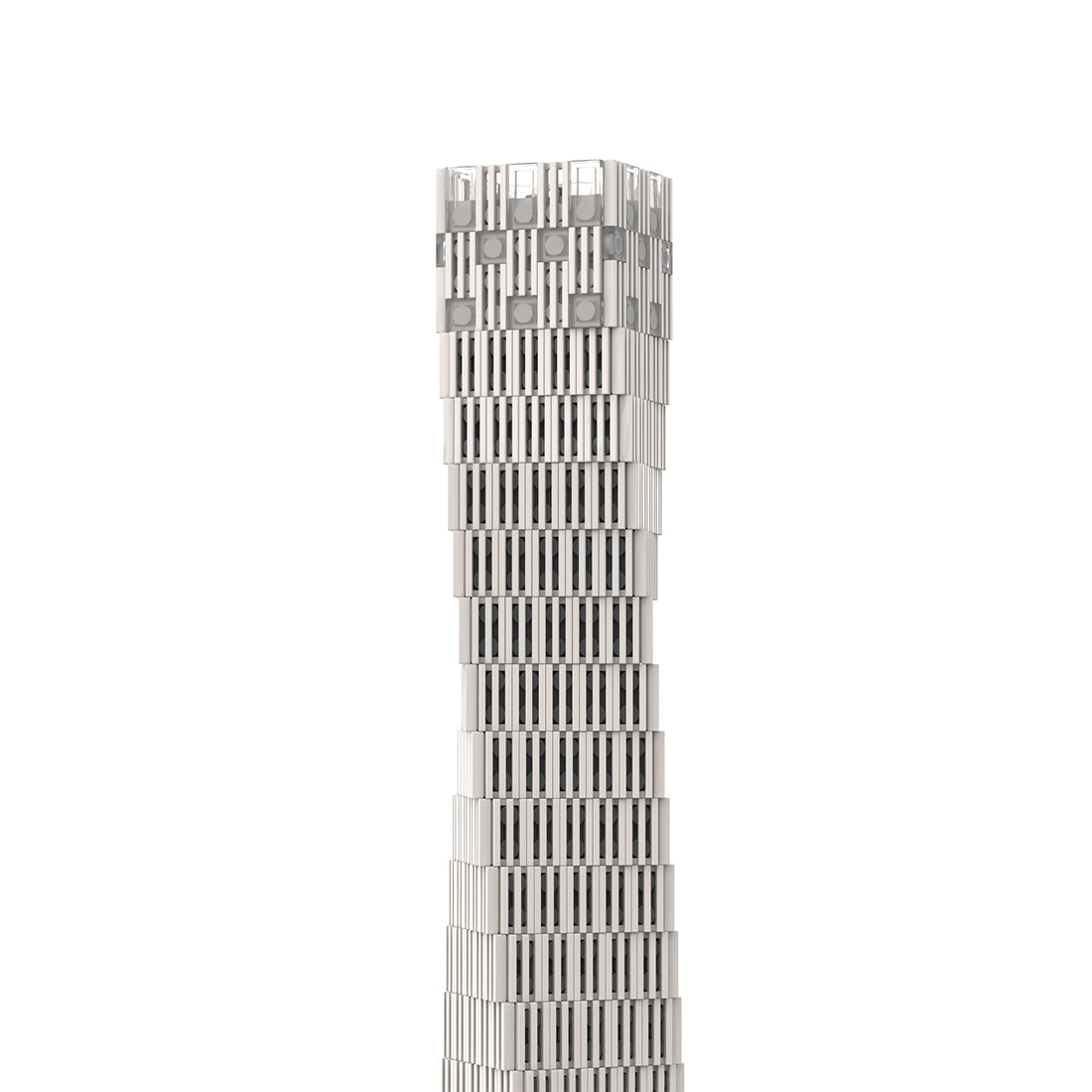 moc-152436 1/800 scale dubai cayan tower building blocks set (1031pcs)