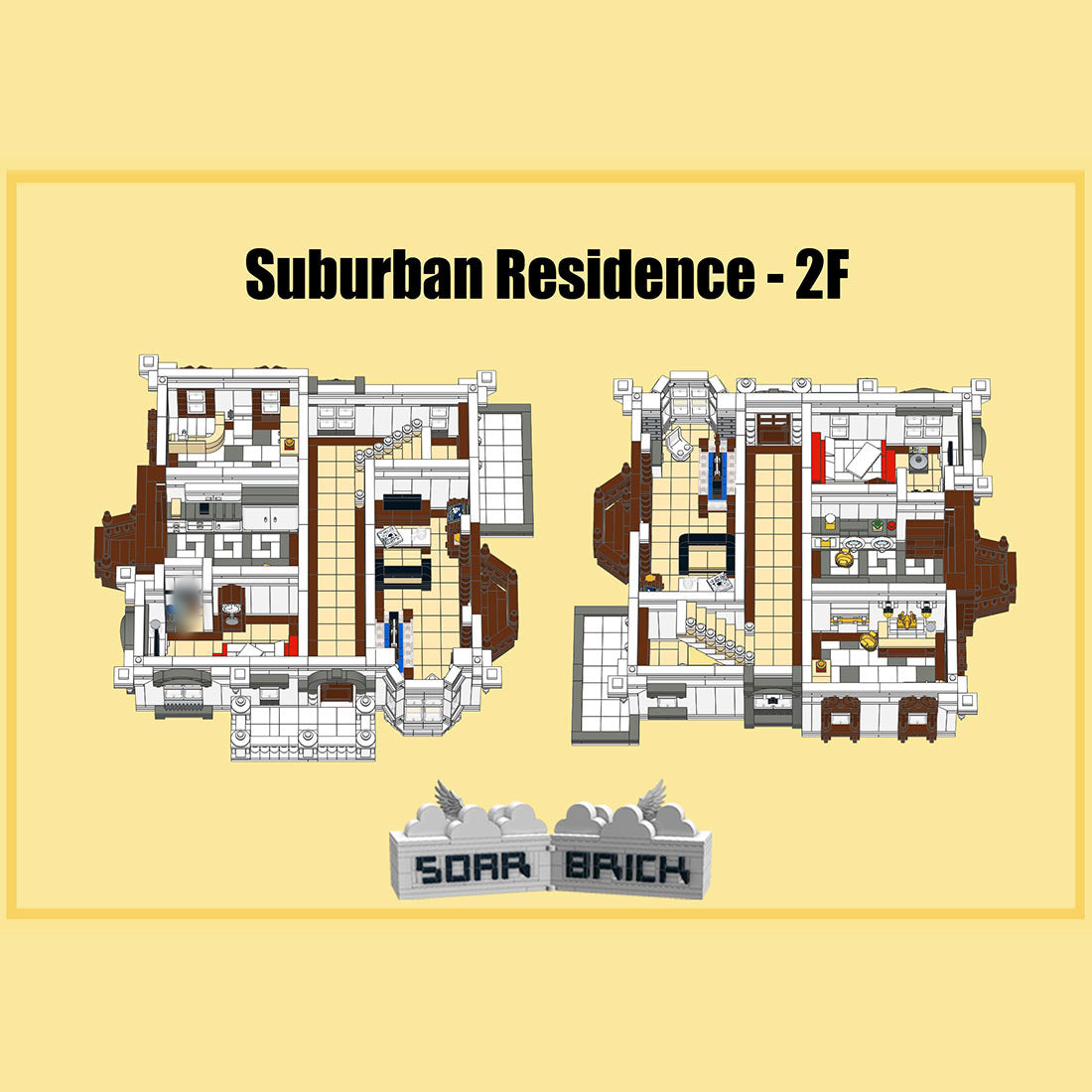 suburban residence building block set(7407pcs)