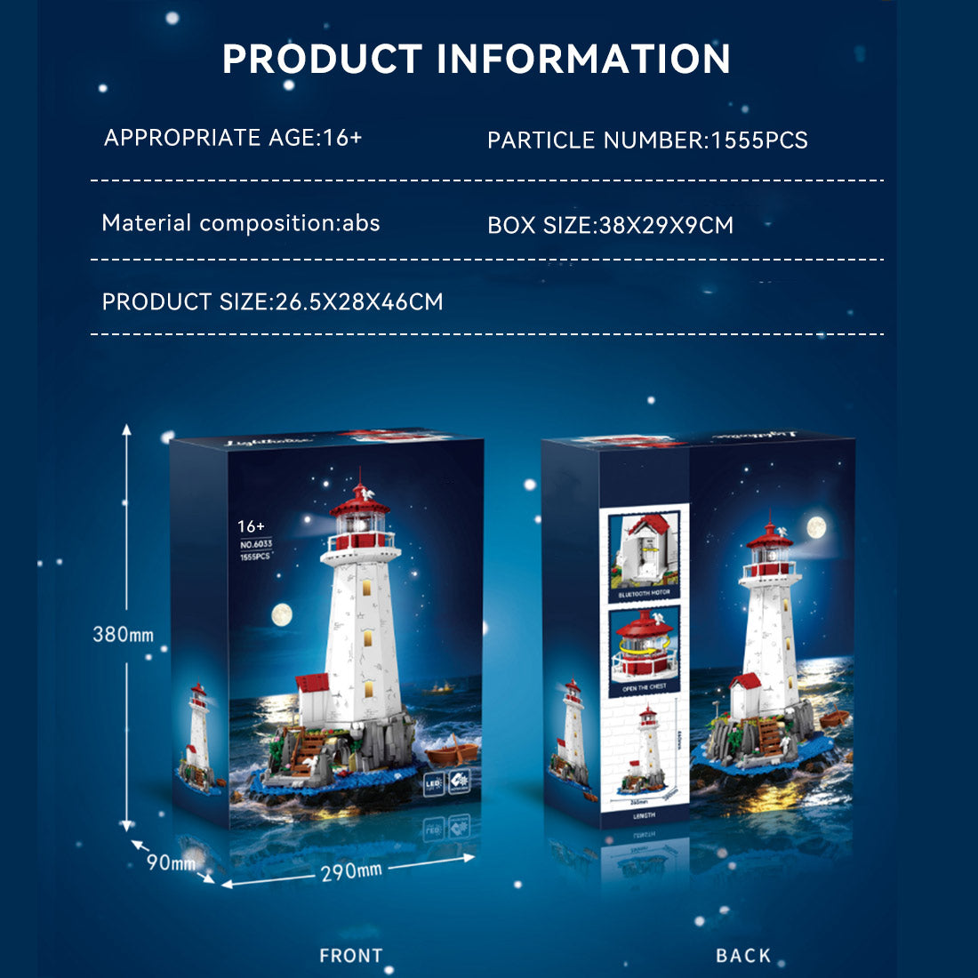 Seaside Lighthouse Building Block Set