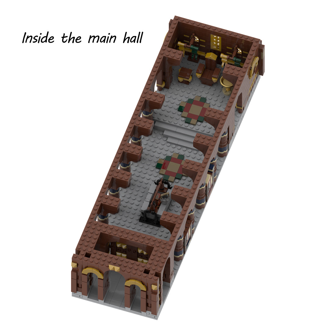 moc-62288 meduseld golden hall building blocks set