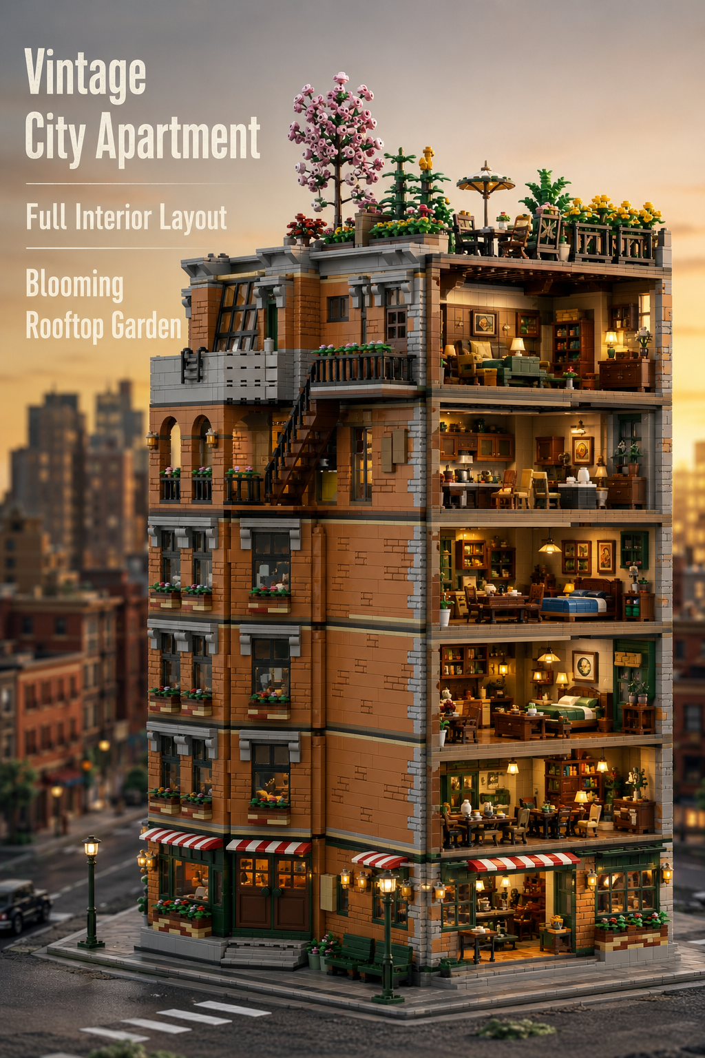 SitComplex Full Version: 8574PCS Urban Corner Apartment Blocks – Warmth & Serenity of City Everyday Life