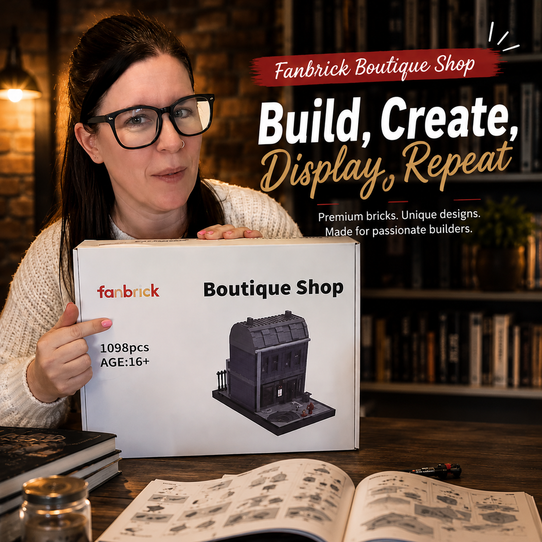 FanBrick Urban Nightlife Series Boutique Shop: A Collector-Grade MOC Diorama Building Experience