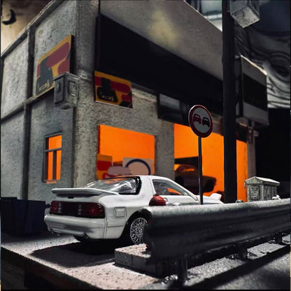 1/64 scale japanese style car modification garage diorama model kit