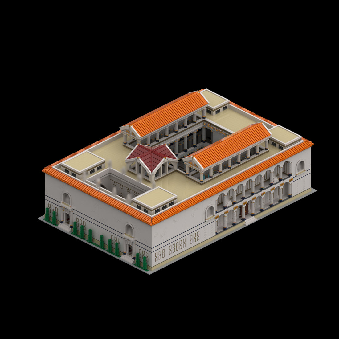 ancient roman bath building block set (30812pcs)