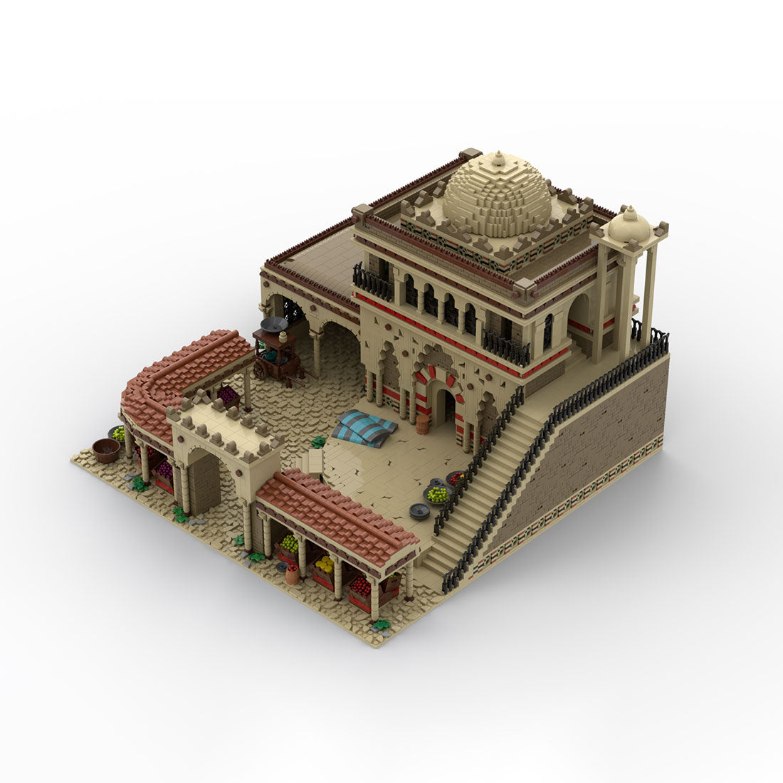 moc-215251 age of empires - middle eastern market building blocks set (10100pcs)