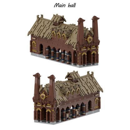 moc-62288 meduseld golden hall building blocks set