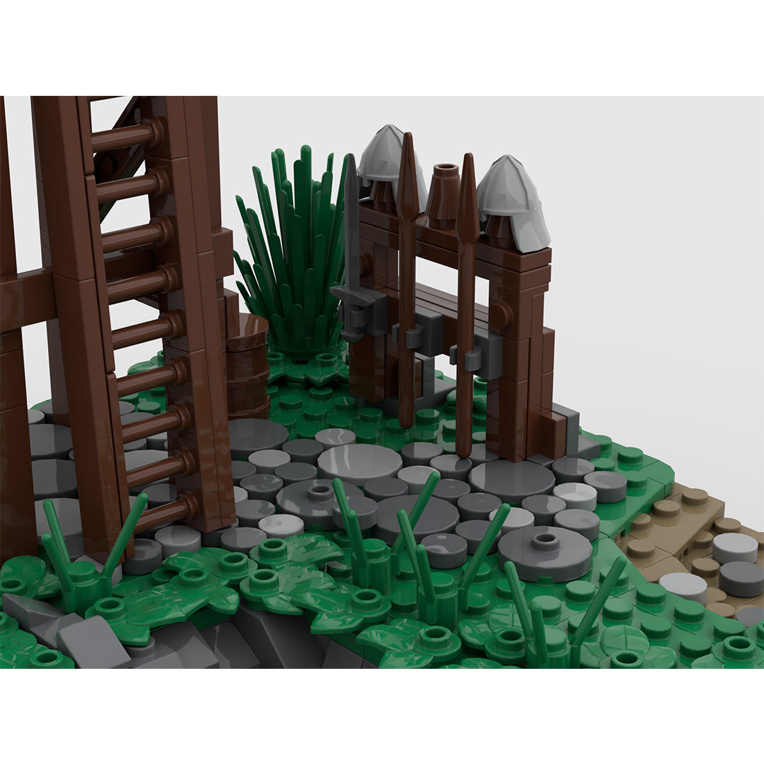 medieval watchtower building blocks set by tyrolmocs