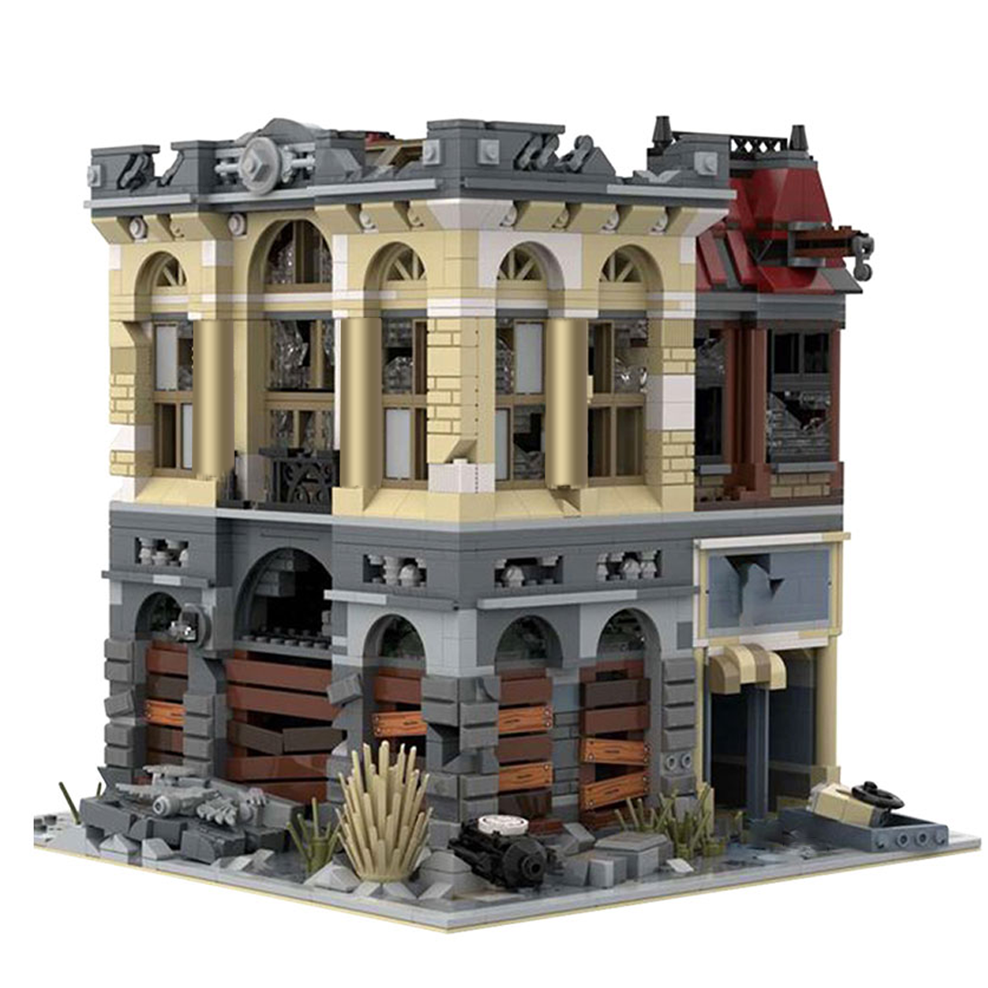 moc-41175 brick bank - apocalypse version building block set (2500pcs)