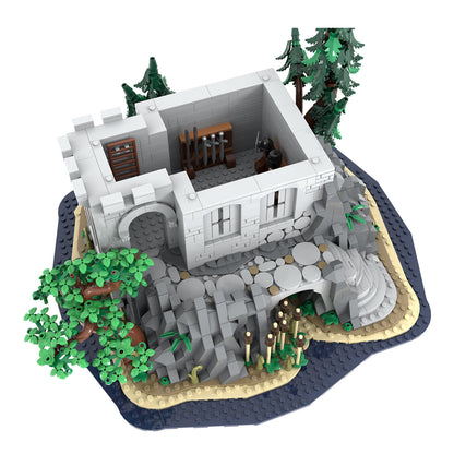 moc-227229 medieval rock tower building blocks set(2962pcs)
