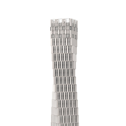 moc-152436 1/800 scale dubai cayan tower building blocks set (1031pcs)