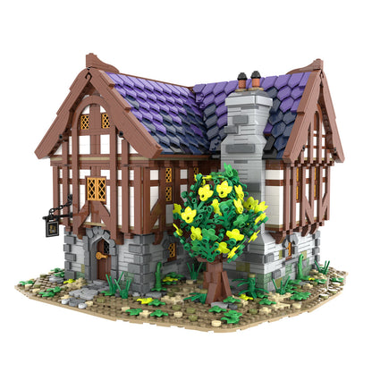 moc-202047 medieval tavern & inn building blocks set(3745pcs)