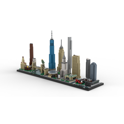 moc-171090 1/2000 scale new york City skyline building blocks set (1871pcs)