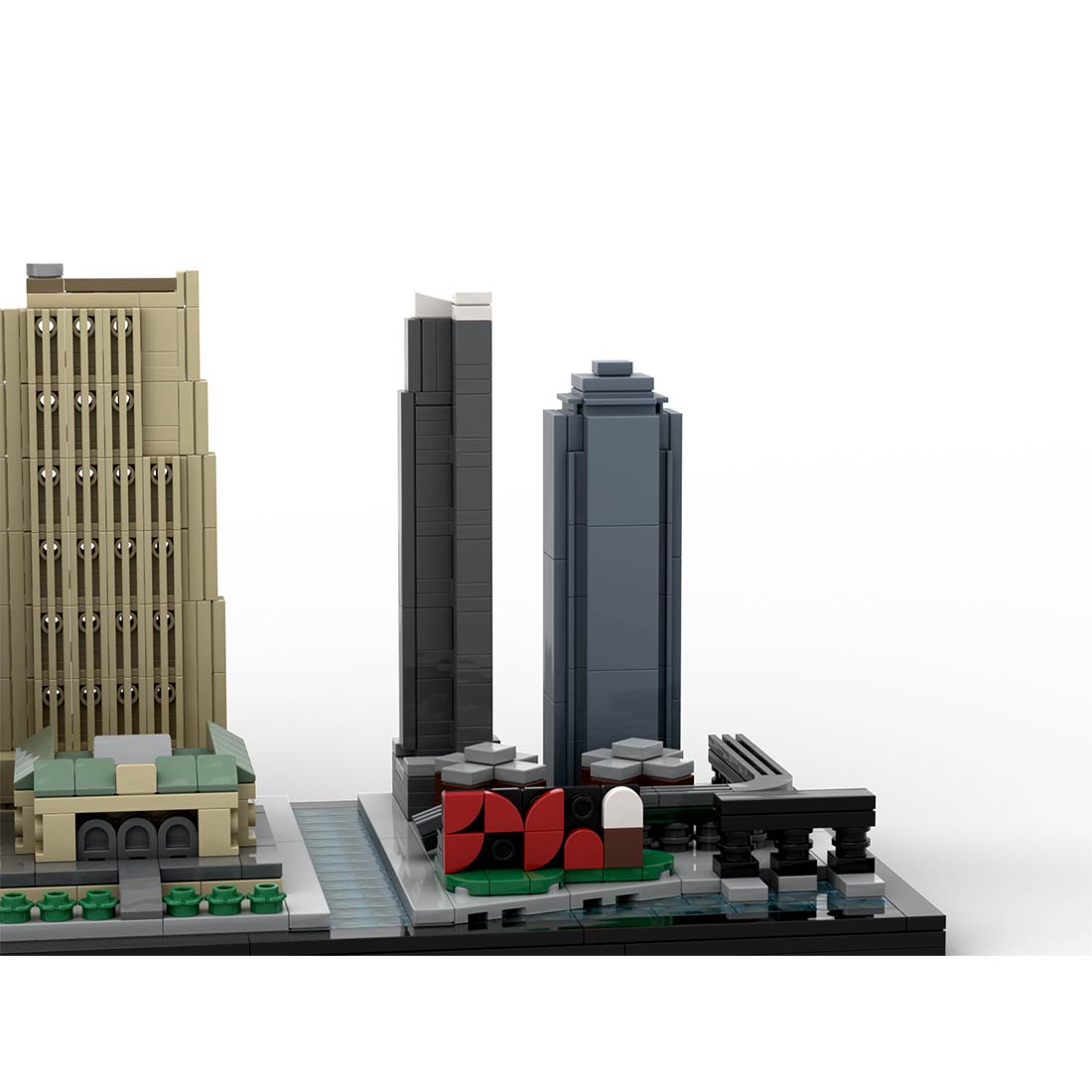 moc-171090 1/2000 scale new york City skyline building blocks set (1871pcs)