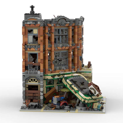 moc-66422 corner garage - apocalypse version building blocks set（3065pcs+）