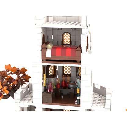 moc-233345 white wizard’s tower building blocks set (1470pcs)