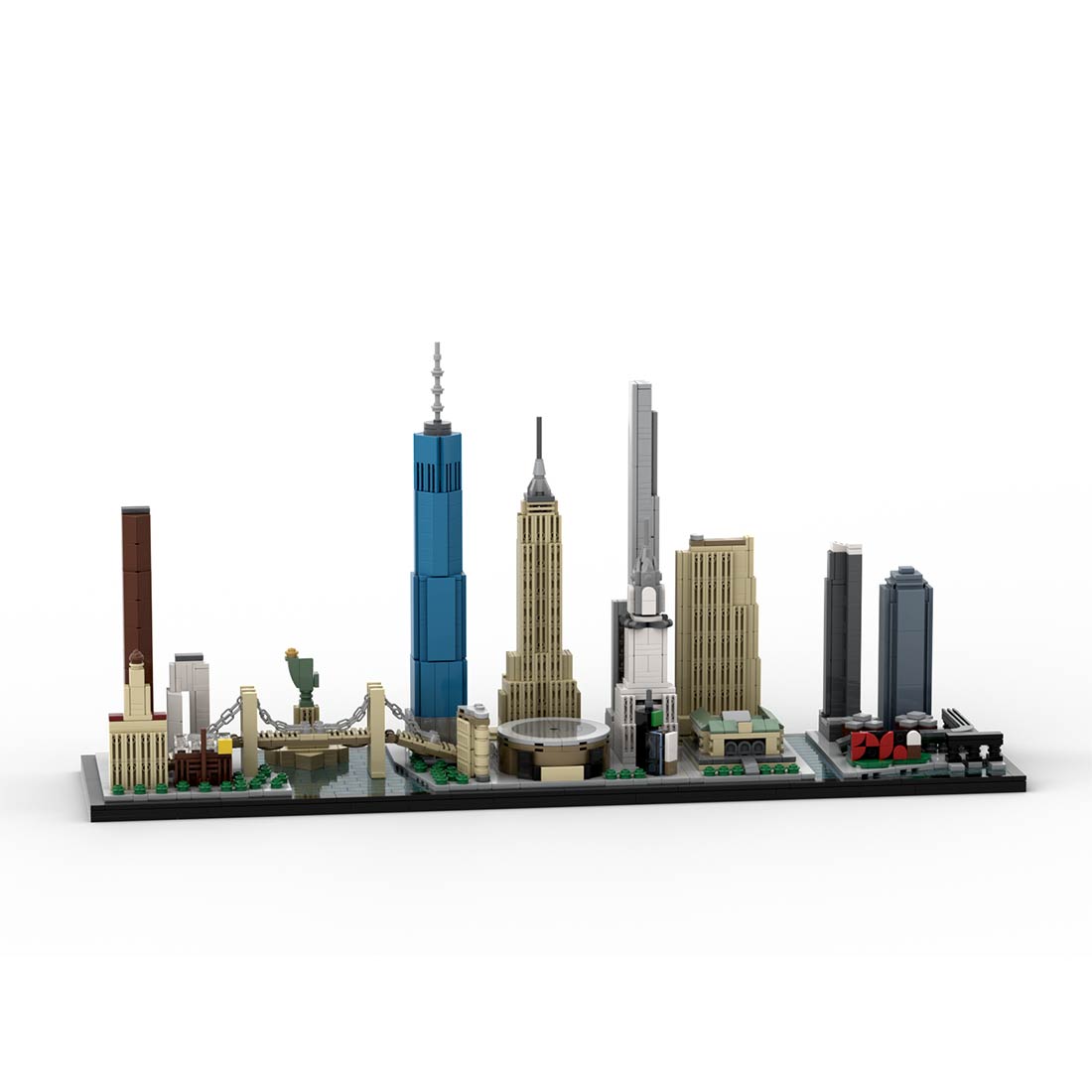 moc-171090 1/2000 scale new york City skyline building blocks set (1871pcs)