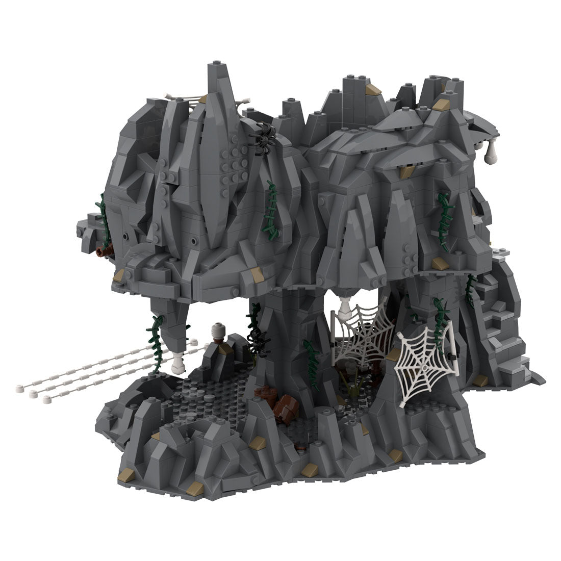moc-55839 shelob's lair building blocks moc set (2261pcs)