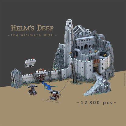 moc-228790 medieval sci-fi film fortress valley scene helms deep building blocks set(12807pcs)