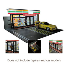 1/18 Scale Japanese 7-Eleven Convenience Store Diorama Building Scene Car Model with USB Lights