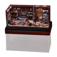 1/64 Scale Auto Repair Garage Diorama with LED Lighting