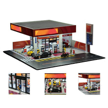 1/64 Scale Japanese Gas Station Building Scene Model