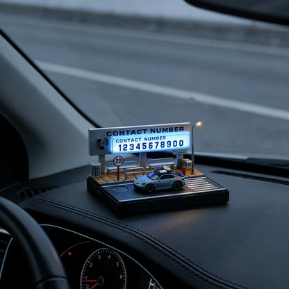 1/64 scale city street diorama with touch led lighting and custom sign