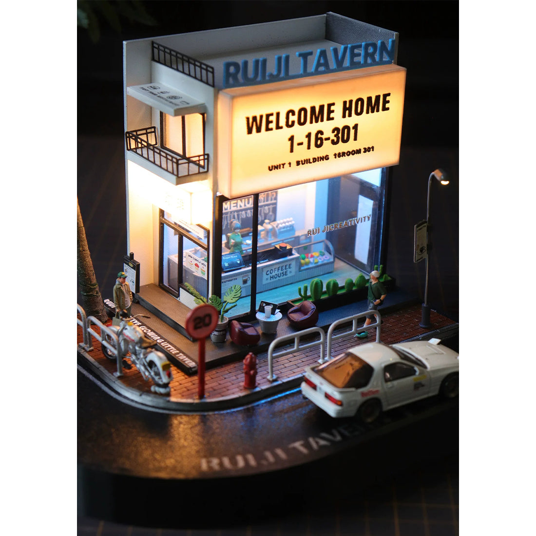1/64 scale street scene diorama accessories for model car collectors