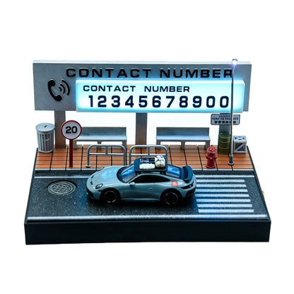 1/64 scale urban street bus stop diorama display for diecast vehicles