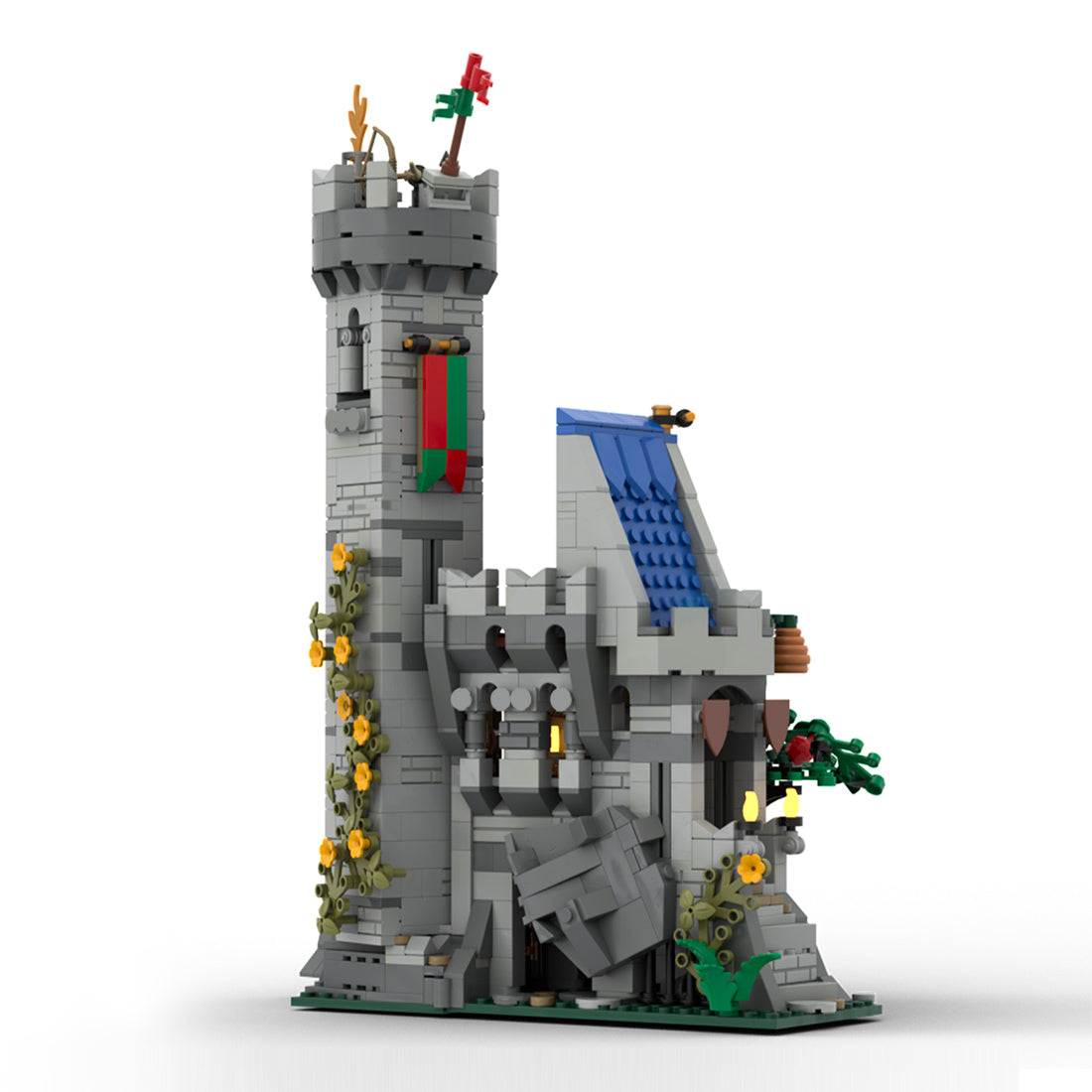 moc-209693 the hidden grove stronghold building blocks set (1078pcs)