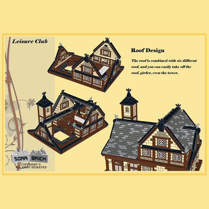 Bausteine für ein architektonisches Stadtbildmodell „Leisure Club“ von Soar Brick