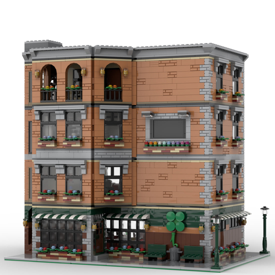 moc-92501 sitcomplex - maclaren's pub building blocks set(1588pcs+)