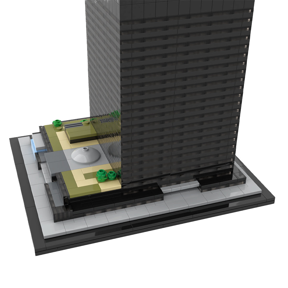 moc-127024 1/800 scale iconic chicago landmark street scene building blocks set (2845pcs)
