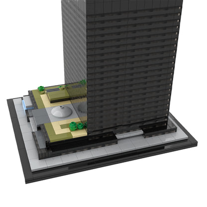 moc-127024 1/800 scale iconic chicago landmark street scene building blocks set (2845pcs)