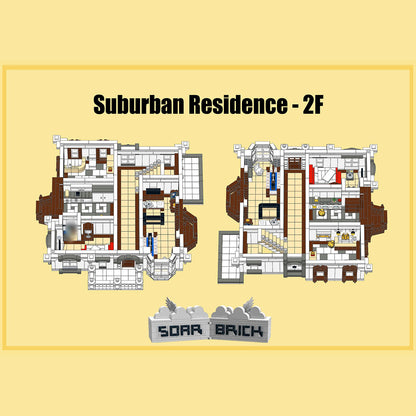 suburban residence building block set(7407pcs)