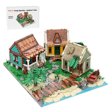 moc-255143 pirate harbor shack - seaside harbor castle building blocks set