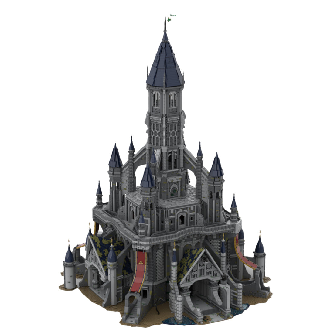 moc-161243 hyrule castle building blocks set – zelda tears of the kingdom giant moc model (47821pcs)