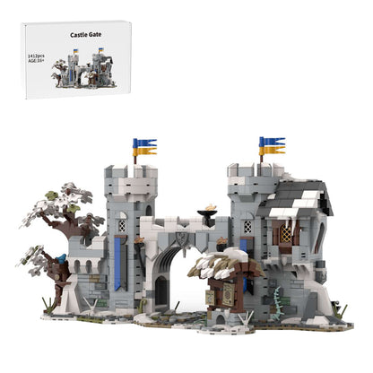 moc-237647 black falcon castle gate building blocks set(1412pcs)