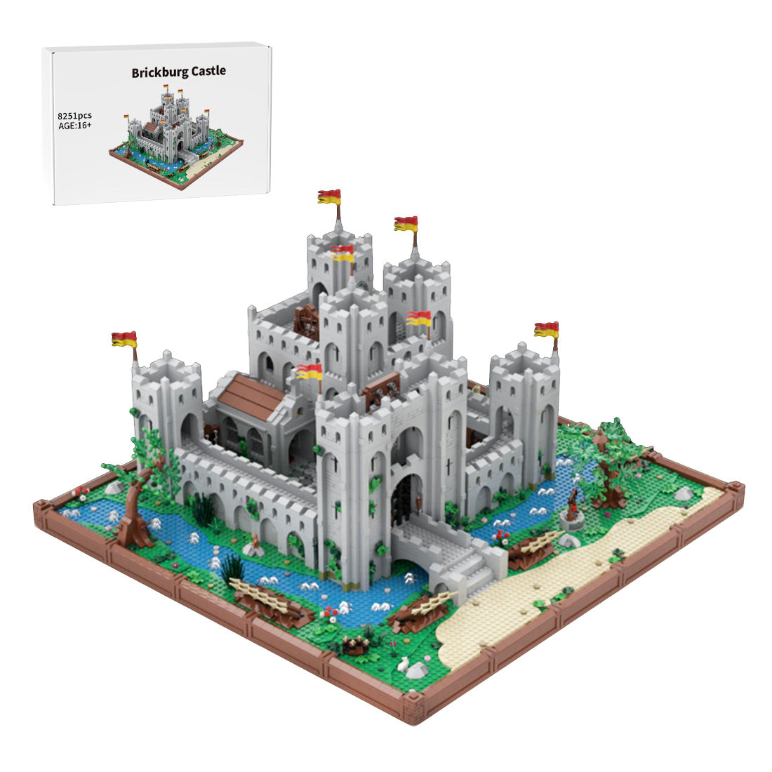 moc-229307 medieval brickberg castle building blocks set (8251pcs)