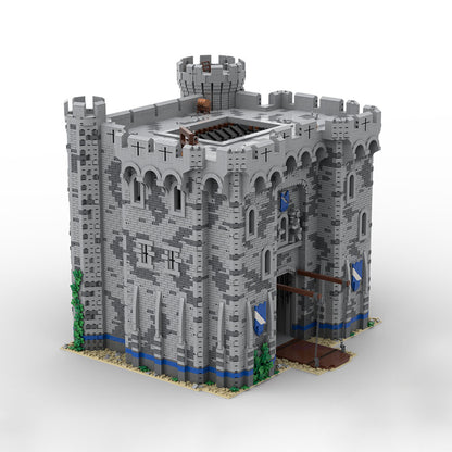 moc-201635 medieval village defense castle building blocks set (13214pcs)