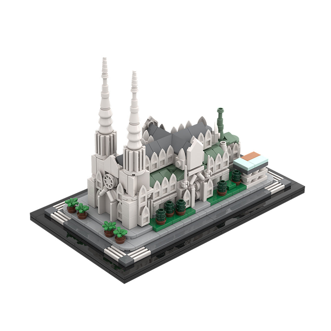 moc-212962 1/800 scale st. patrick’s cathedral building blocks set (580pcs)