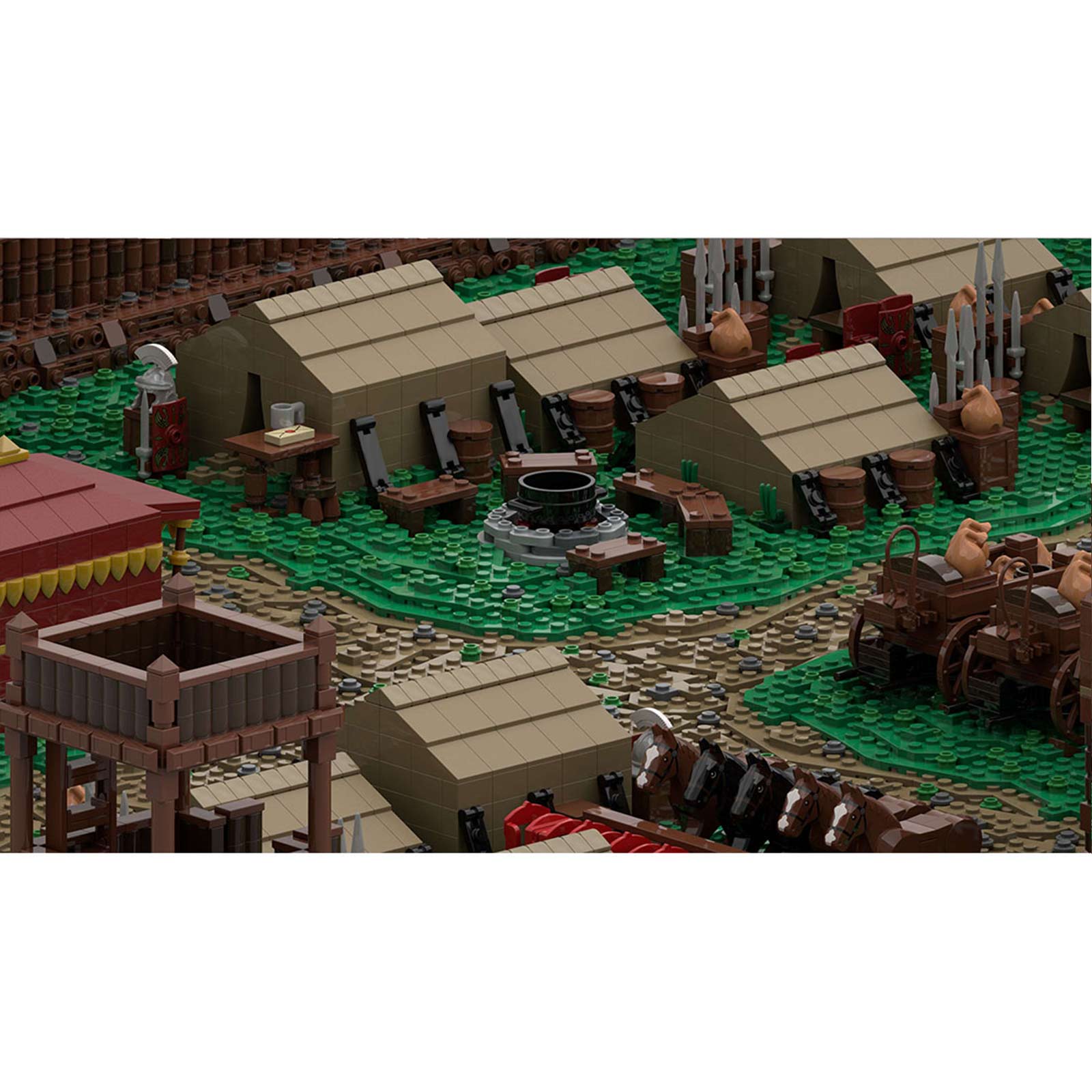 moc-139859 roman field camp (medium) building blocks set (31789pcs)