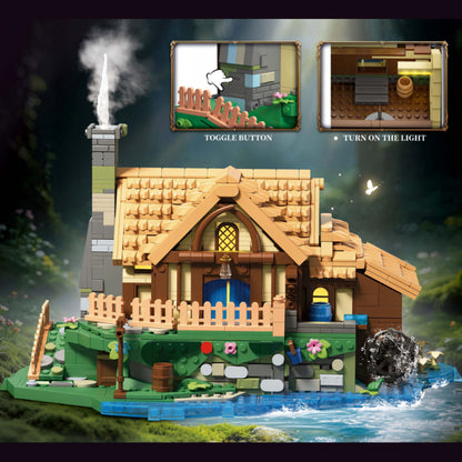 Sci-Fi European Countryside Windmill Cottage Building Block
