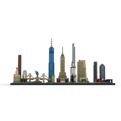 moc-171090 1/2000 scale new york City skyline building blocks set (1871pcs)