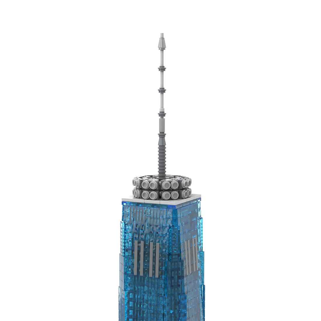 moc-159549 1/800 scale landmark architecture 1 world trade center street scene building blocks set (3153pcs)