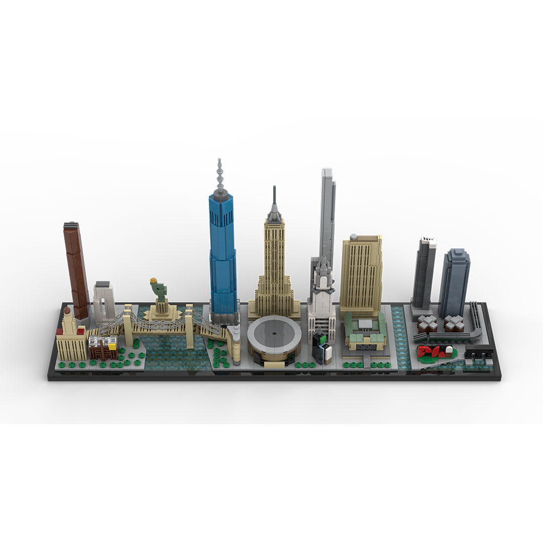 moc-171090 1/2000 scale new york City skyline building blocks set (1871pcs)
