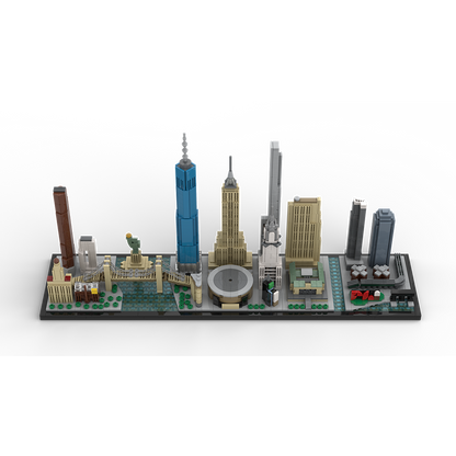 moc-171090 1/2000 scale new york City skyline building blocks set (1871pcs)