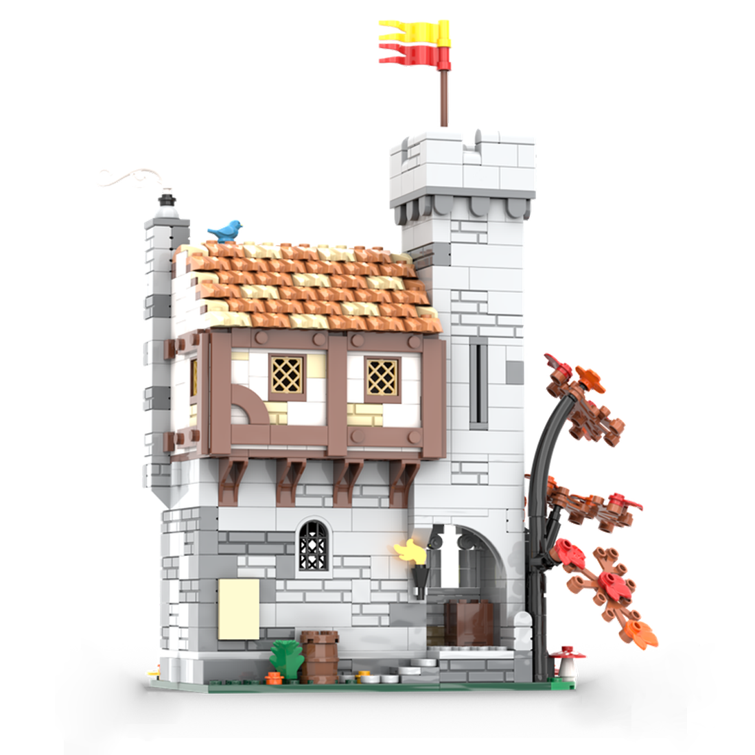 moc-221881 guarded inn building blocks set (867pcs)