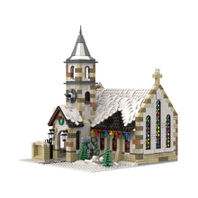 moc-147549 winter country church modular model building blocks toys set (1769pcs)