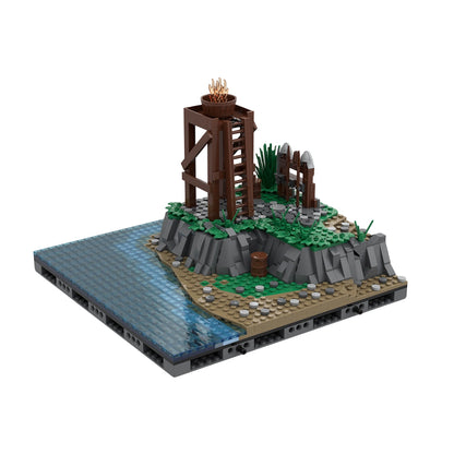 medieval watchtower building blocks set by tyrolmocs