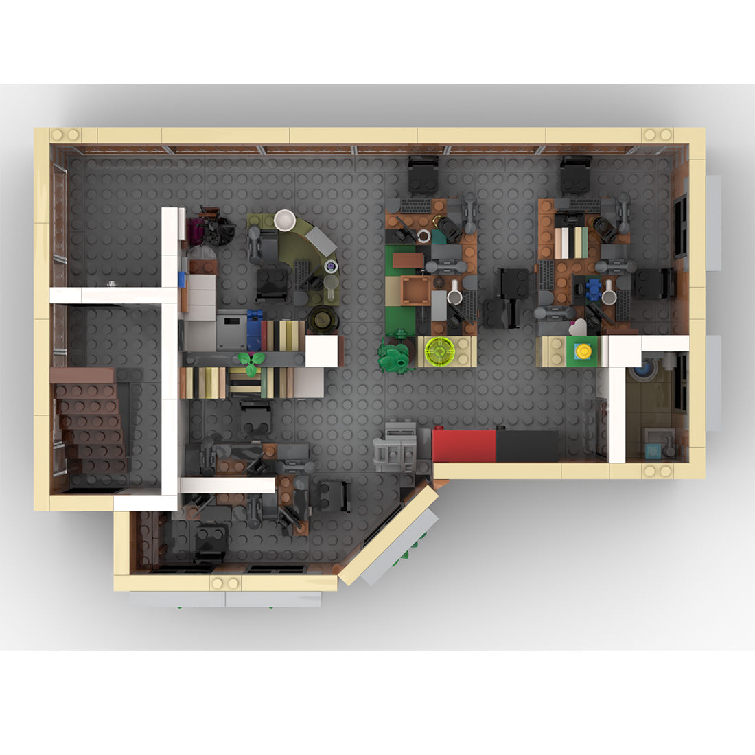SitComplex 11-Story City Apartment Building Blocks by BrickArtisan